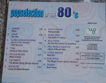 3 CD's Pop selection of the 80's vol. 1 t/m 3, gloednieuw - 4