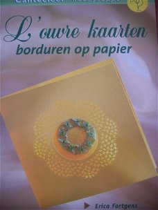 Lóuvre kaarten borduren op papier