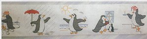 Borduurpatroon 7420 pinguins in kruissteek - 1 - Thumbnail