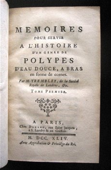 Trembley 1744 Genre de Polypes d'eau Douce Zoetwaterpoliep - 3