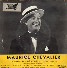 Maurice Chevalier : Viens dans mon Helicoptere + 3 (1956?)