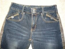 Nieuw-Exlusieve prachtige jeansbroek met parels-29