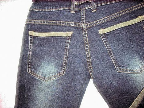 Nieuw-Exlusieve prachtige jeansbroek met parels-29 - 2