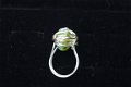 Handgemaakte ring grasgroen armadillo glasbead maat 16,5 NIE - 2 - Thumbnail
