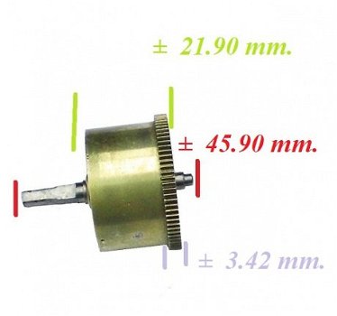 Veer trommel = Franse pendule = zonder veer =23662 - 2