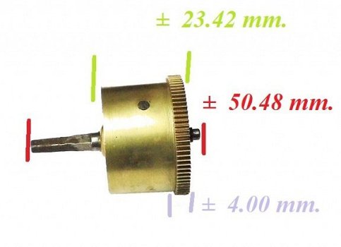 Veer trommel = Franse pendule = zonder veer =23660 - 2