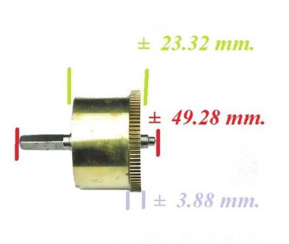 Veer trommel = Franse pendule = zonder veer =23659 - 2