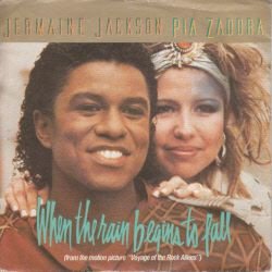 VINYLSINGLE *JERMAINE JACKSON *WHEN THE RAIN BEGINS TO FALL * ITALY 7