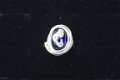 Handgemaakte ring kobalt met sis glasbead maat 17 NIEUW. - 1 - Thumbnail