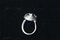 Handgemaakte ring kobalt met sis glasbead maat 17 NIEUW. - 2 - Thumbnail