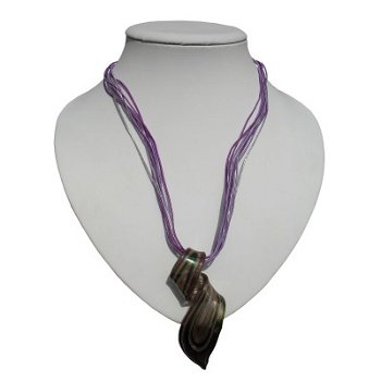 Ketting met glas hanger bij Stichting Superwens! - 1