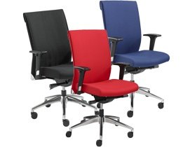 Bureaustoel Chique Rood blauw of zwart direct leverbaar - 1