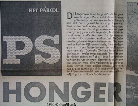 [1964] Krantenartikel, Honger '44, Werkman, Parool - 1