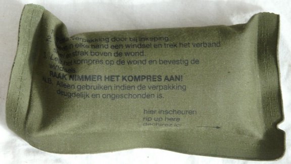 Verband Pakje, Nood, 16x10cm, Koninklijke Landmacht, 1991.(Nr.3) - 1