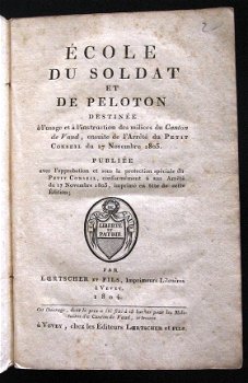 École du Soldat & Peloton des milices du Canton de Vaud 1804 - 3