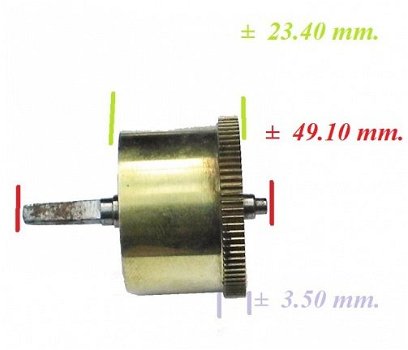 Veer trommel = Franse pendule = zonder veer =23782 - 2
