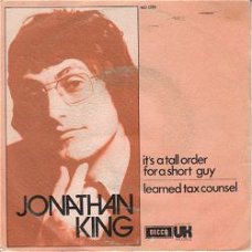 VINYLSINGLE  * JONATHAN KING * IT'S A TALL ORDER FOR A SHORT GUY * SPAIN 7"