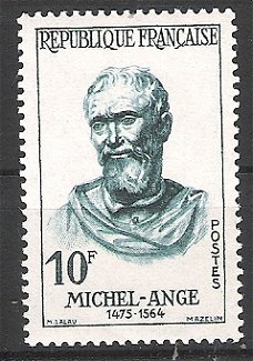 Frankrijk 1957 Michelangelo 1e plakker