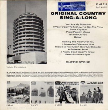 Cliffie Stone : Original Country Sing-a-long - 2