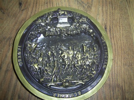 Herdenkings plaquette slag om Waterloo 1815 - 1
