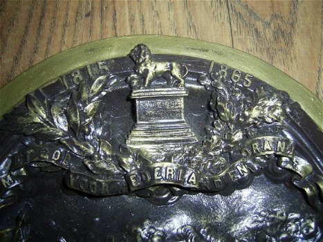 Herdenkings plaquette slag om Waterloo 1815 - 3