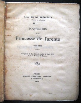 Souvenirs de la Princesse de Tarente 1901 Franse Revolutie - 3