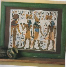borduurpatroon 7464 Egypte Horus en Harthor