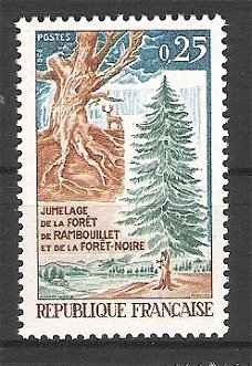 Frankrijk 1968 Jumelages des forets postfris