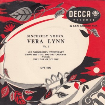 VINYLSINGLE * VERA LYNN * SINCERELY YOURS * HOLLAND 7