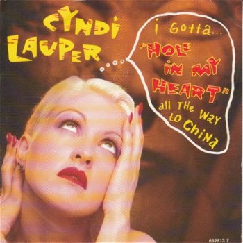 VINYLSINGLE * CYNDI LAUPER * HOLE IN MY HEART * HOLLAND 7