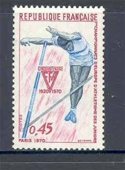 Frankrijk 1970 Champ. d'Europe Athletisme Juniors postfris - 1
