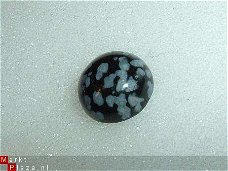 #218 Snowflake Obsidian Cabochon 10 MM rond