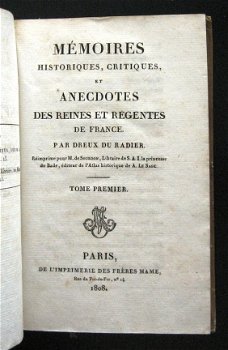 Mémoires des Reines et Régentes de France 1808 30 gravures - 3