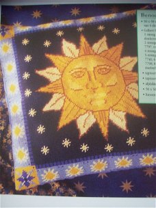 origineel borduurpatroon kussen met zon