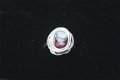 Handgemaakte ring skyblue met frit glasbead maat 16 NIEUW. - 1 - Thumbnail