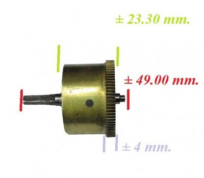 Veer trommel = Franse pendule = zonder veer =24123 - 2