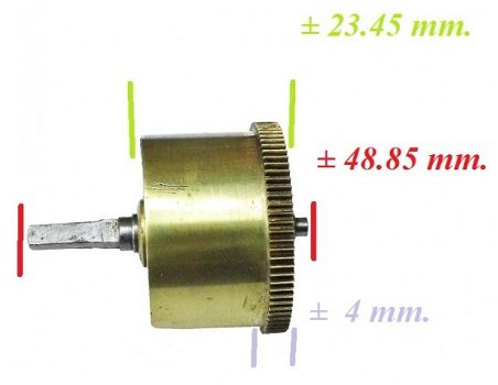 Veer trommel = Franse pendule = zonder veer =24122 - 2