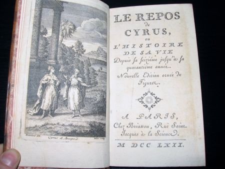 Le Repos de Cyrus 1762 Met 4 gravures - Briasson Leren band - 1