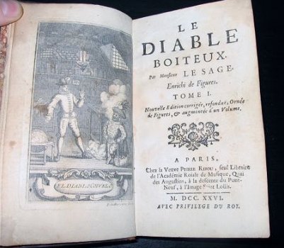 Le Diable Boiteux 1726 Le Sage Tweedelige set met gravures - 2