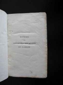 Histoire des Sociétés Secrètes de l'Armee 1815 Nodier - 2