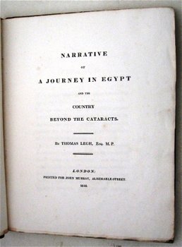 Narrative of a Journey in Egypt 1816 Legh kaart Egypte - 2