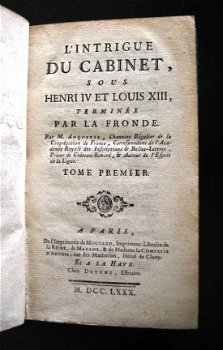 Anquetil 1780 L'Intrigue du cabinet sous Henri 4 & Louis 13 - 2