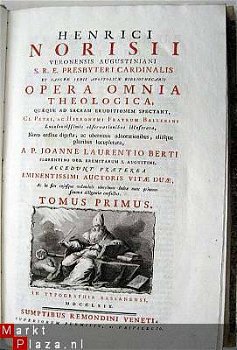 Henri Norisii Opera Omnia Theologica 1769 2 banden - 2