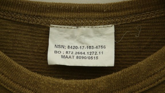 Hemd, Onderhemd, korte mouw, Koninklijke Landmacht, maat: 8090/0515, 2004.(Nr.4) - 2