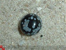 #221 Snowflake Obsidian Cabochon 10 MM rond