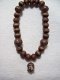 spirituele boeddha armband bruin sandelwood bronzen kralen en buddha bedel - 2 - Thumbnail