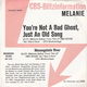 VINYLSINGLE * MELANIE * YOU'RE NOT A BAD GHOST, JUST AN OLD SONG * GERMANY 7