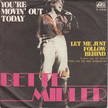 VINYLSINGLE * BETTE MIDLER * YOU'RE MOVIN' OUT TONIGHT * ITALY 7