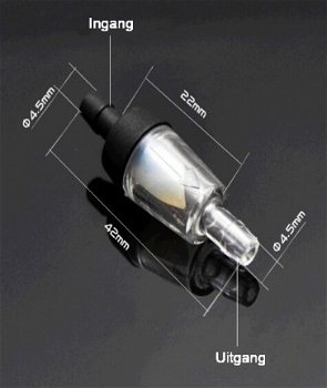 Terugslagklep voor beluchting van aquaria - 2