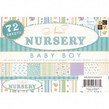 NIEUW Nursery Baby Boy 12X12 Inch Paper Pad 48 vel DCWV - 1